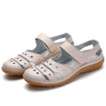 Women's Orthopedic Breathable Leather Walking Shoes with Velcro Strap