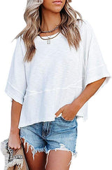 DICORYA — T-shirt uni à manches évasées