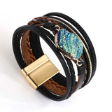 Amorcome Braided Leather Bracelet