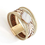 Amorcome Braided Leather Bracelet