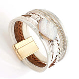 Amorcome Braided Leather Bracelet