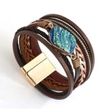 Amorcome Braided Leather Bracelet