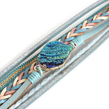 Amorcome Braided Leather Bracelet