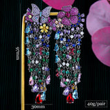 Butterfly Flower Earrings