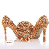 Crystal Shoes & Bag Set