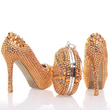 Crystal Shoes & Bag Set