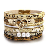 Multilayer Pearl Leather Bracelet