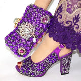 Rhinestone Shoe & Bag Set