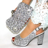 Rhinestone Shoe & Bag Set
