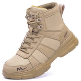 Steel Toe Safety Shoes Men Work Safety Boots Lightweight Breathable Comfortable Sneakers Men Boots Slip-Resistant Shoes