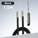 Support Téléphone Pliant 2-en-1 + Câble Charge Rapide 240W – USB-C & Lightning