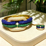 Golden Radiance Bangle & Ring Set