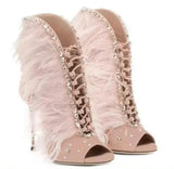 Odette Feather Rhinestone Shoes