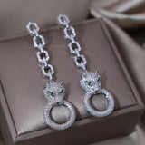 Leopard Pendant Earring