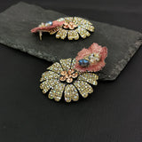 Rhinestones Flower Earrings