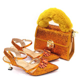 Fur Shoes & Bag Set
