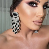 Peroni Black Crystal Earrings