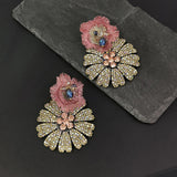 Rhinestones Flower Earrings