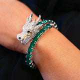 Sterling Silver Dragon Bangle