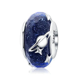 Silver Star Murano Glass Bead