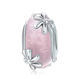 Silver Star Murano Glass Bead