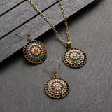 Vintage Flower Pendant Set