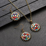 Vintage Flower Pendant Set