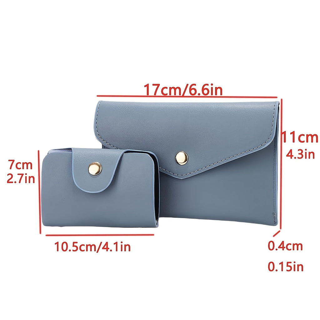 3pcs Women's Handbag Set, Swan Decor Top-Handle Tote Bag with Card Holder & Purse, Elegant Crossbody Shoulder Bag, Pink PU & Letter Print, Casual & Party Use