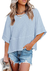 DICORYA — T-shirt uni à manches évasées