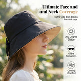 DICORYA — Chapeau de soleil femme à large bord et nœud