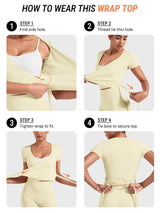 DICORYA — Haut cache-cœur manches courtes style ballet