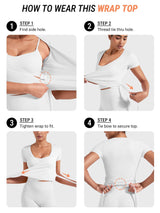DICORYA — Haut cache-cœur manches courtes style ballet