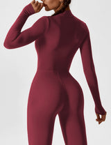 DICORYA — Combinaison zippée manches longues, cerise