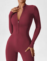 DICORYA — Combinaison zippée manches longues, cerise