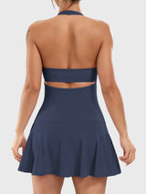 DICORYA — Robe de tennis col américain dos ouvert