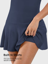DICORYA — Robe de tennis col américain dos ouvert