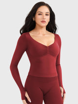 DICORYA — Haut de sport sans couture manches longues