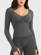 DICORYA — Haut de sport sans couture manches longues
