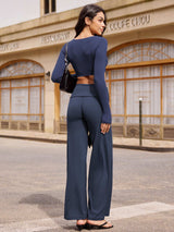 DICORYA — Legging droit à taille nouée