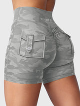DICORYA — Short camouflage ajusté